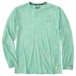 Carhartt Force Sun Defender Lightweight Long-Sleeve T-Shirt Mint 106164 LG