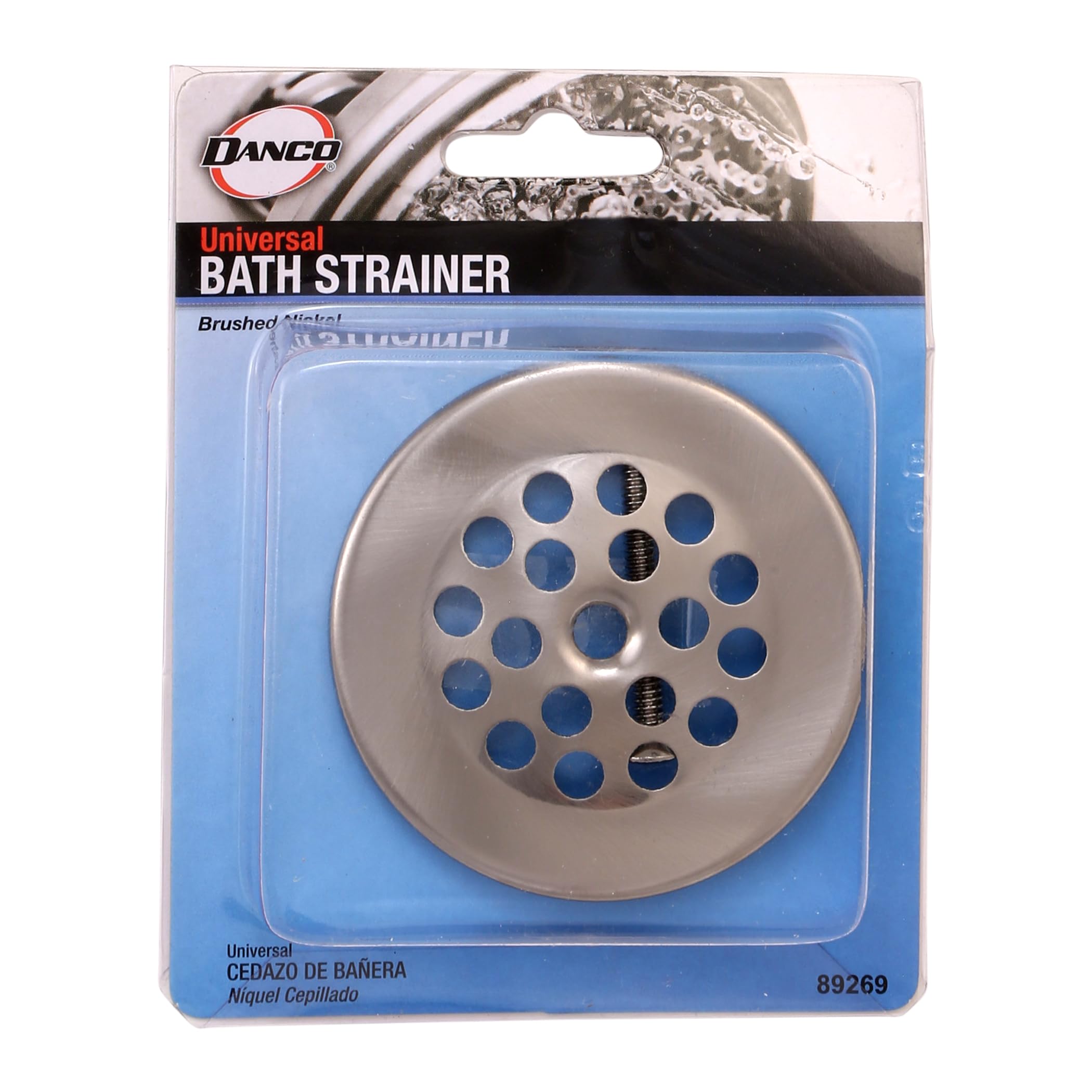 Danco 2-7/8 in. Brushed Nickel Metal Shower Drain Strainer 89269 - Image 2