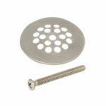 Danco 2-7/8 in. Brushed Nickel Metal Shower Drain Strainer 89269