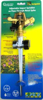 Quality Valve Irrigator Pro Brass Non-Tipping Base Impulse Sprinkler 6361 sq ft