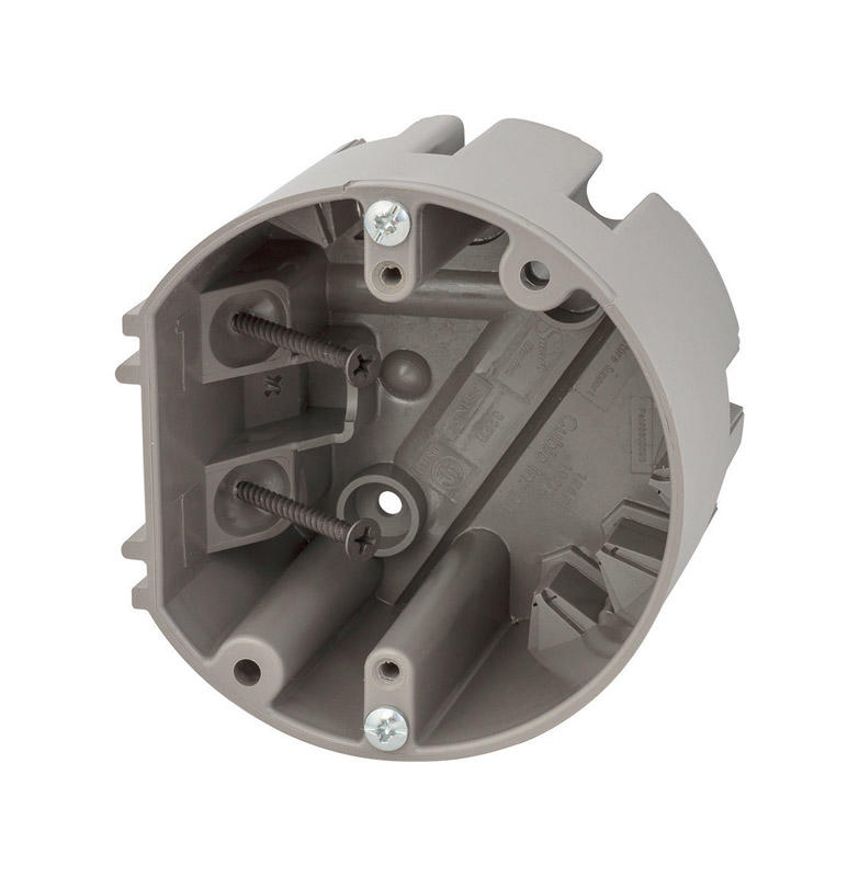 Madison Electric Smart Box Round PVC 1 gang Ceiling Box Gray MSBRND