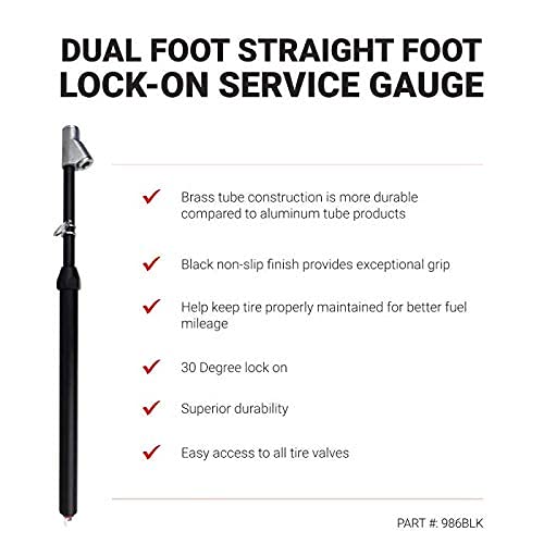 Milton Black Str Ft 160 psi Service Dual Foot Tire Gauge 986BLK - Image 7