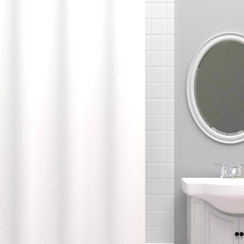 Zenna Home 72 in. H X 70 in. W White Solid Shower Curtain Liner PEVA LPRLWWL - Image 2
