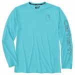 Carhartt Force Sun Defender Long-Sleeve T-Shirt Gulf Blue 106164-HE8 X-Large