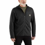 Carhartt Men's Force Full-Zip Long-Sleeve Hooded T-Shirt 106625 Black Large