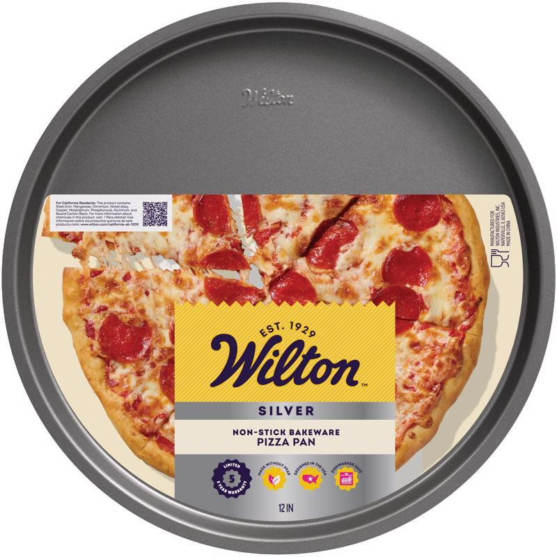 Wilton Silver 12 in. Pizza Pan Black 191011719