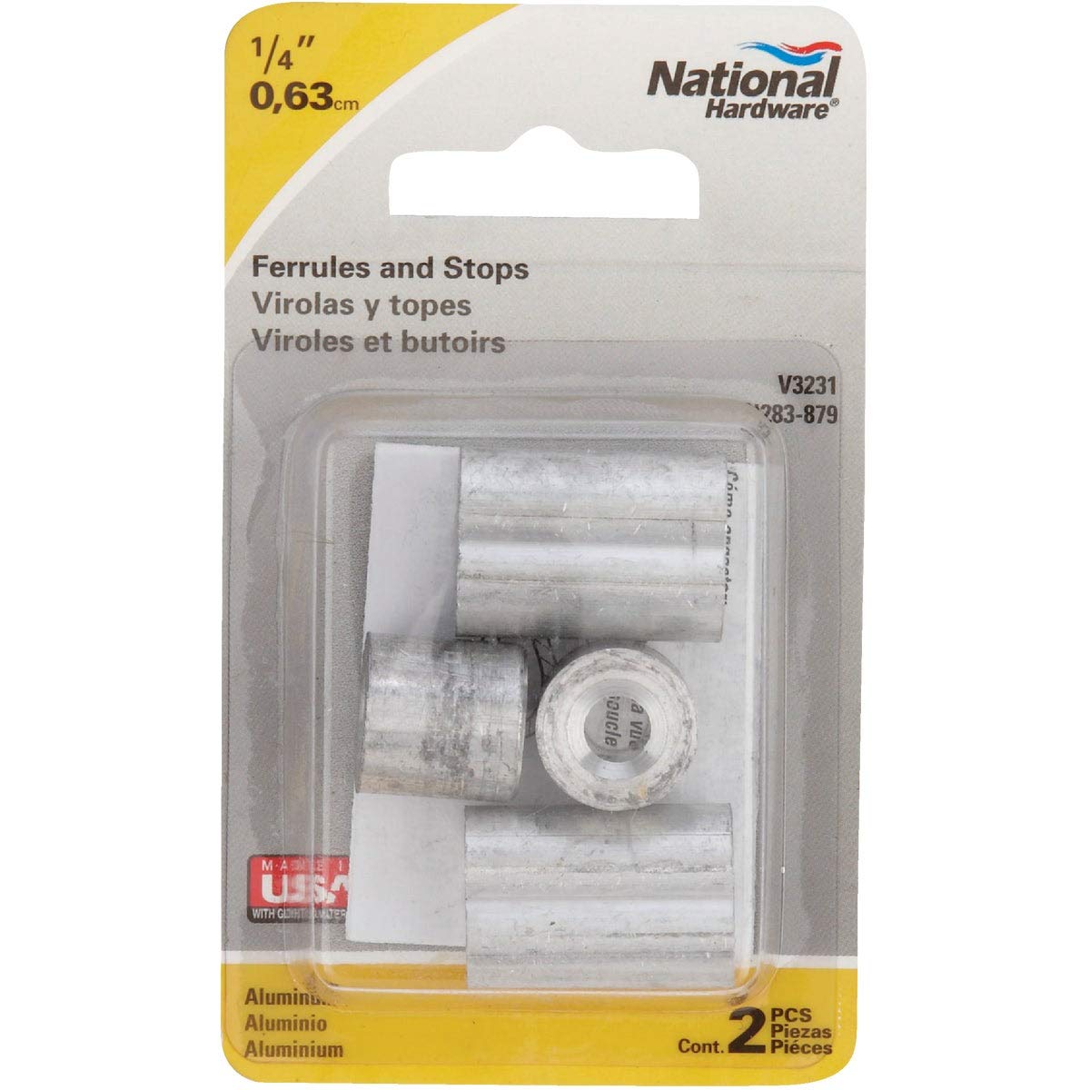 National Hardware 1/4 in. D Aluminum Cable Ferrules and Stops N283-879 - Image 2