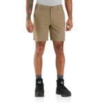 Carhartt Men's Rugged Flex Relaxed 8" Rigby Short 105841 Dark Khaki W36