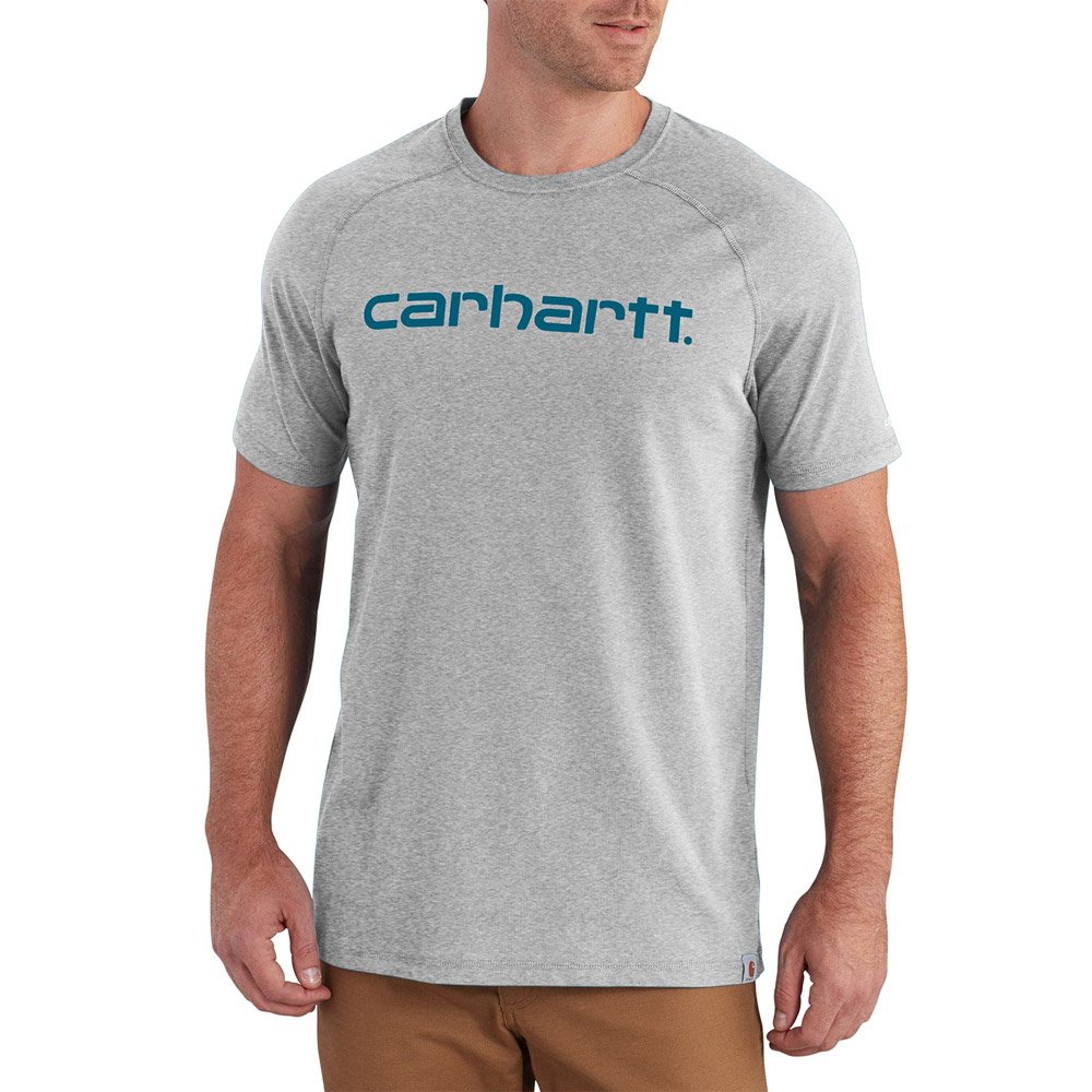 Carhartt Force Cotton Delmont Short Sleeve T-Shirt Heather Gray 102549-034 Large