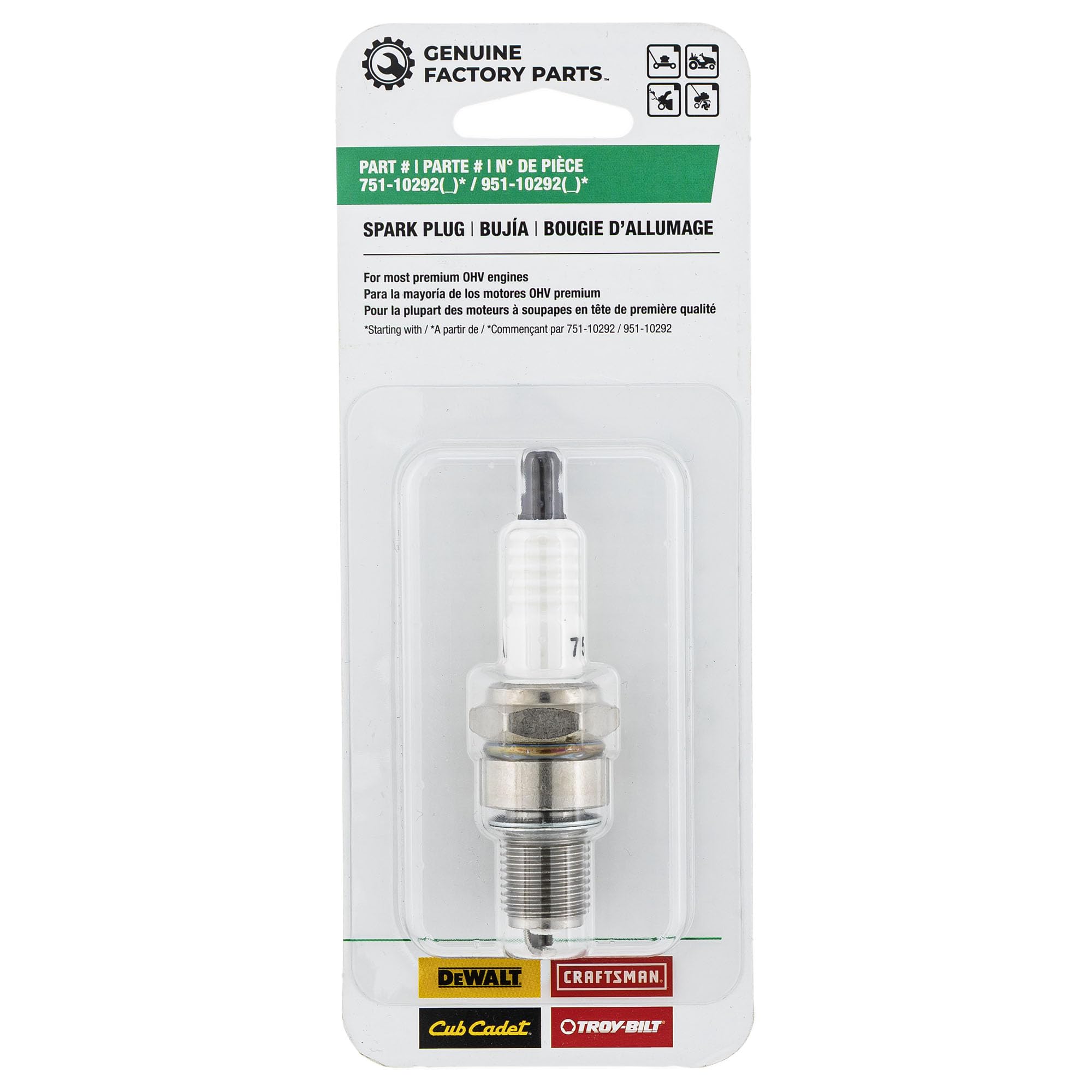 Genuine Factory Parts Spark Plug F6RTC, 951-10292/751-10292 490-250-F012