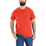 Carhartt Force Relaxed Fit Short-Sleeve T-Shirt Cherry Tomato 105914 Large