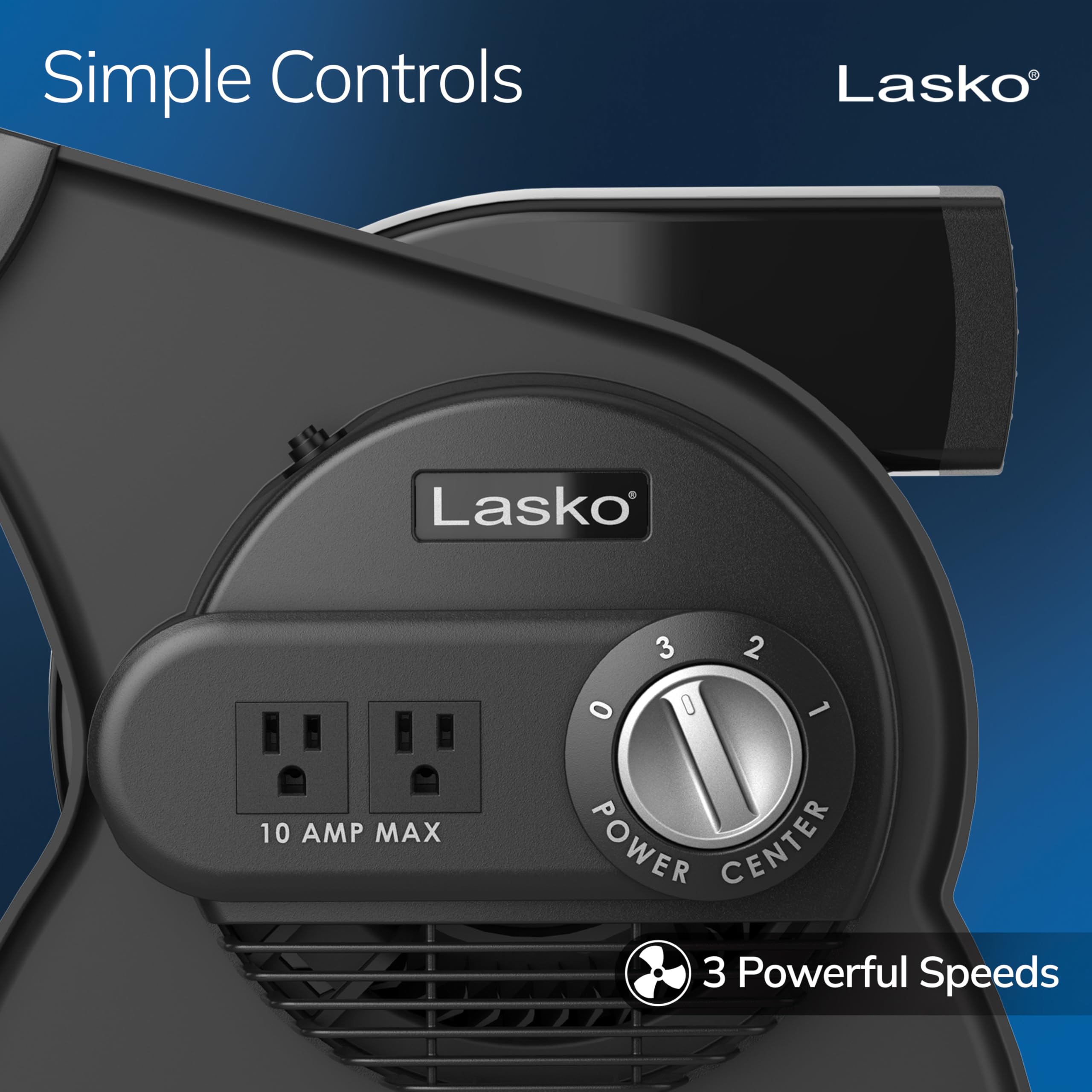 Lasko High Velocity Fan 15" 375 CFM 3-Speed U15617 - Image 3