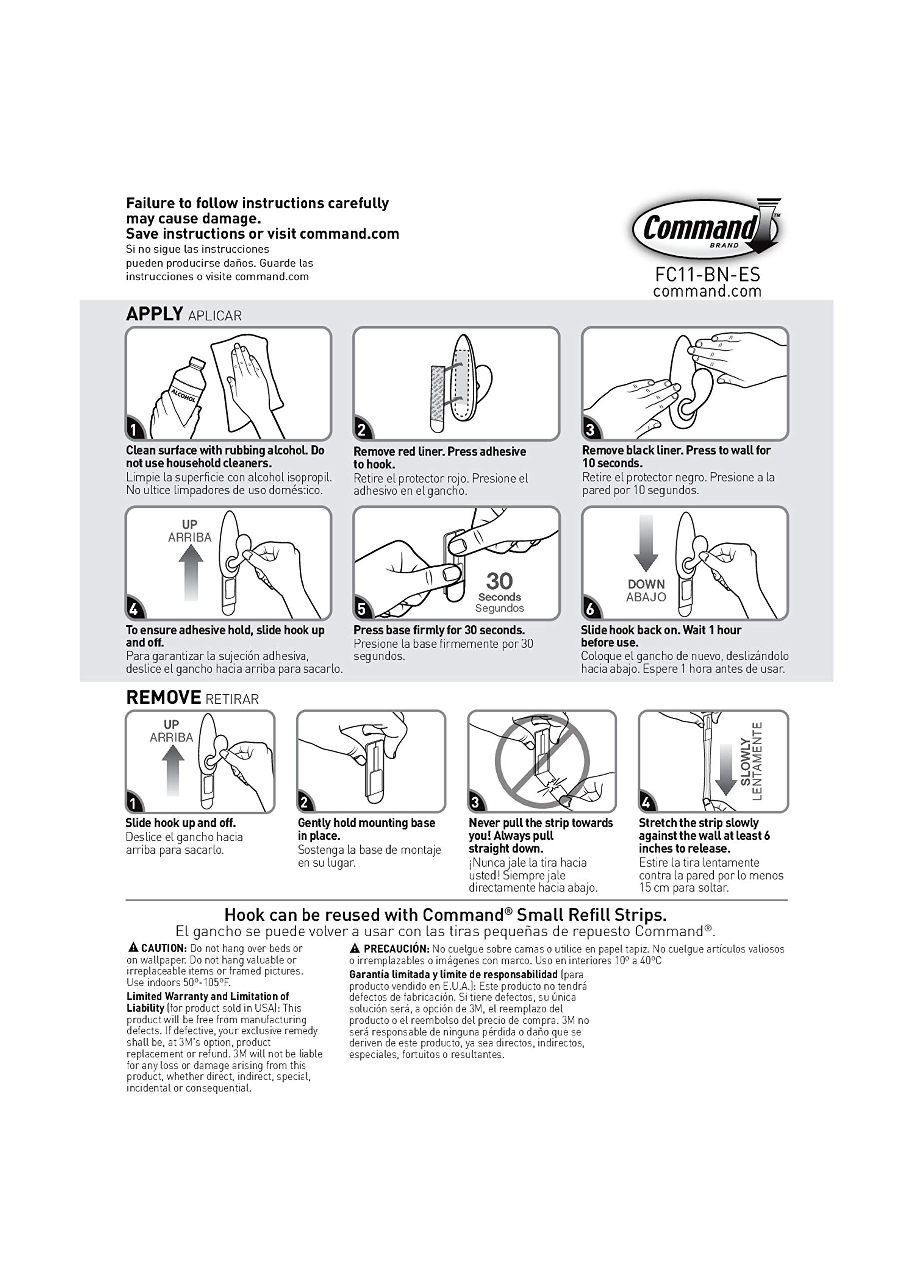 Command 2-5/8 in. L Oil Rubbed Bronze Metal Small Hook 1 lb. cap. FC11-ORB - Image 8