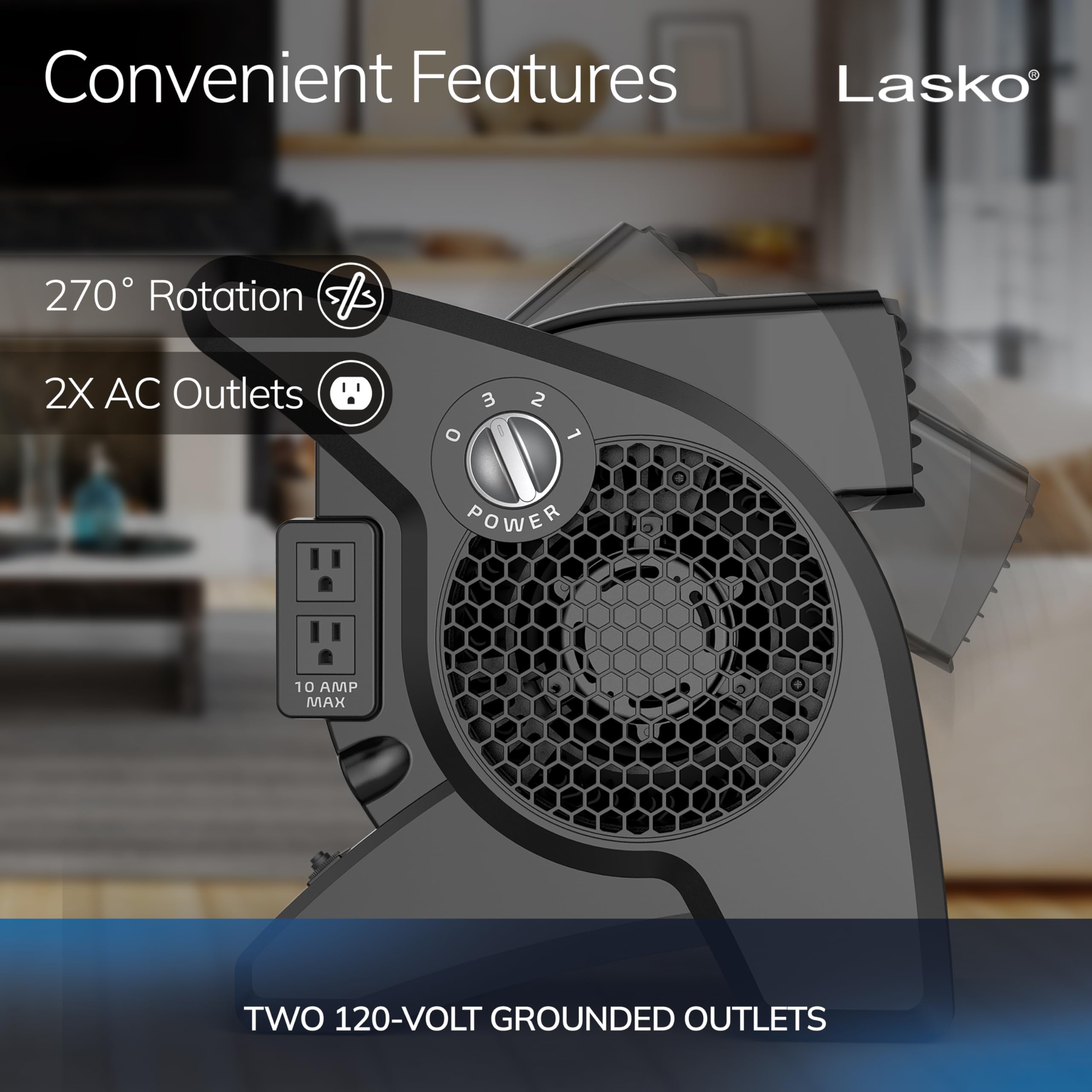 Lasko High Velocity Fan 15" 375 CFM 3-Speed U15617 - Image 4