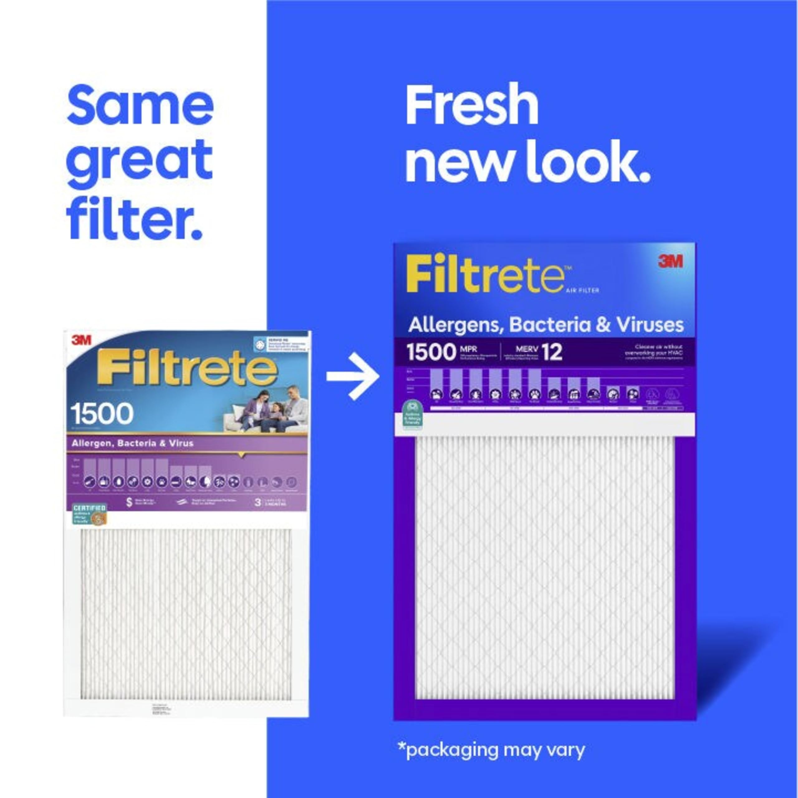 Filtrete 20 in. W X 30 in. H X 1 in. 1500 MPR Pleated Allergen Air Filter (Case of 4) - Image 2