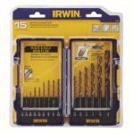 IRWIN Turbomax High Speed Steel Drill Bit Set Straight Shank 15 pc 318015