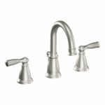 Moen Two-Handle High Arc Bathroom Faucet, Spot Resist Brushed Nickel WS84924SRN