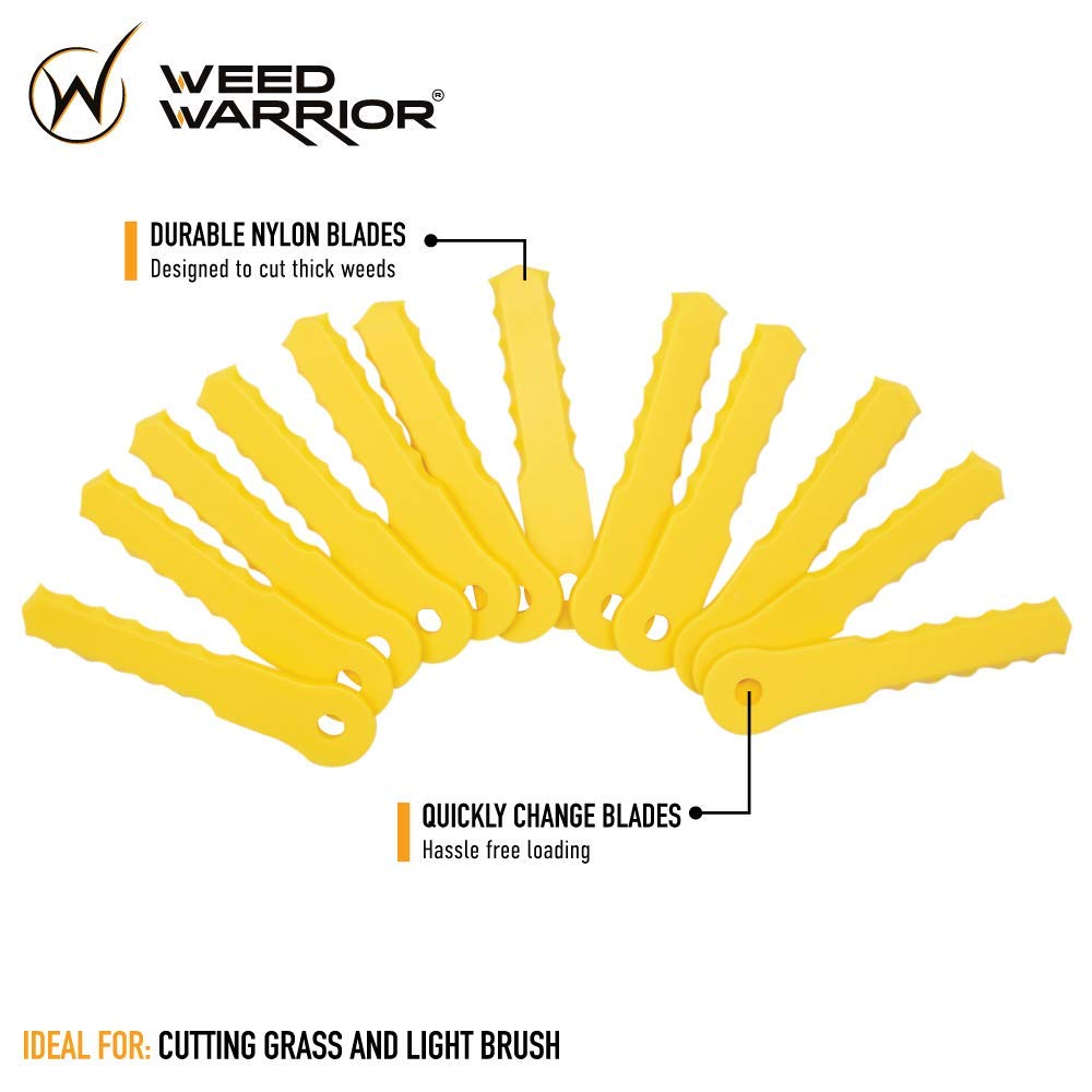 Weed Warrior Push-N-Load Nylon Replacement Blades for Trimmer Head, 12 Count - Image 2