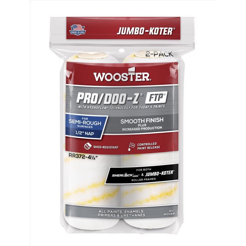 Wooster Pro/Doo-Z FTP 4-1/2 in. W X 1/2 in. Mini Paint Roller Cover 2 pk