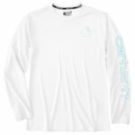 Carhartt Force Sun Defender Long-Sleeve Logo Graphic T-Shirt 106164 WHT LARGE