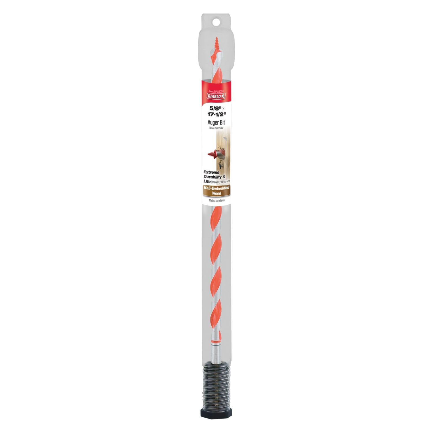 Diablo Dura-Tip 5/8 in. D X 17.5 in. L Auger Bit High Speed Steel - Image 2
