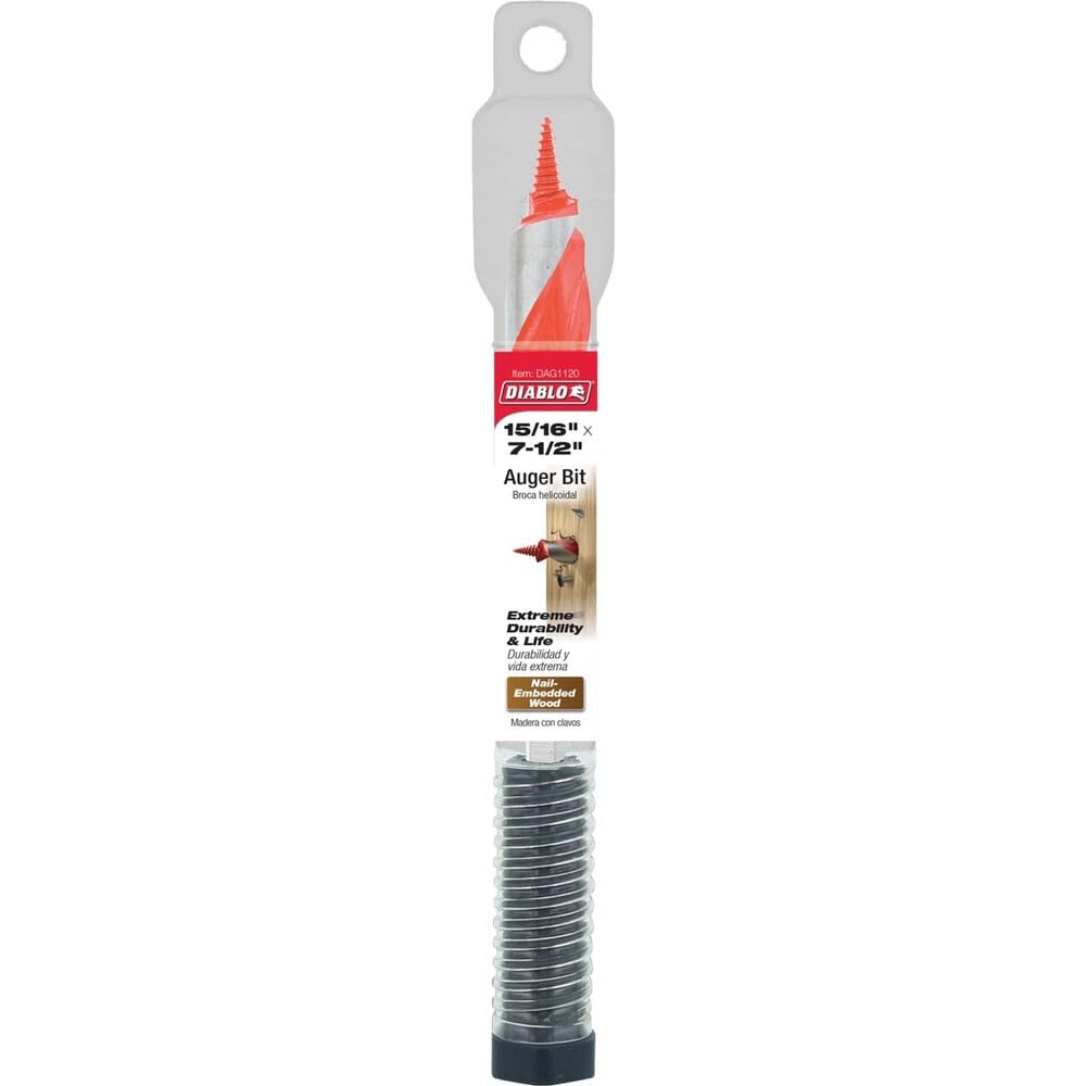 Diablo Dura-Tip 15/16 in. D X 7.5 in. L Auger Bit High Speed Steel - Image 2