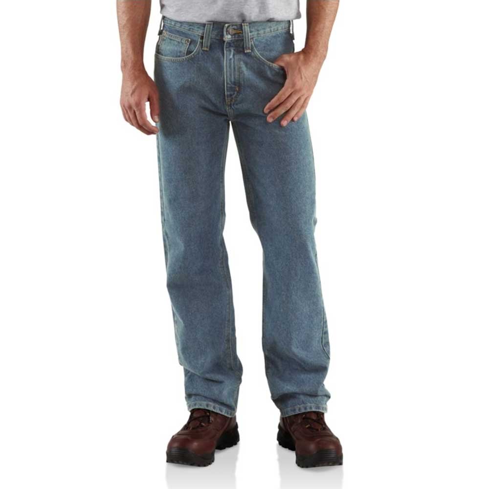 Carhartt Men's Relaxed Fit Straight Leg Jean Light Vintage Blue 3B460 LVB6x30 - Image 2