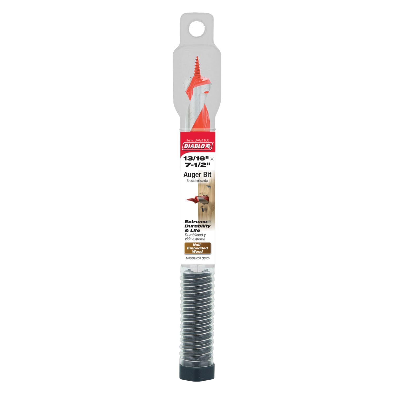 Diablo Dura-Tip 13/16 in. D X 7.5 in. L Auger Bit High Speed Steel - Image 2