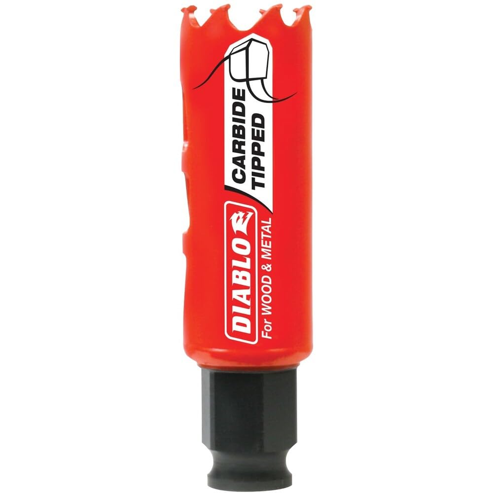 Diablo Snap-Lock Plus 1 in. Carbide Tipped 2-3/8 in. L X 3/8 in. D Hole Saw - Image 4