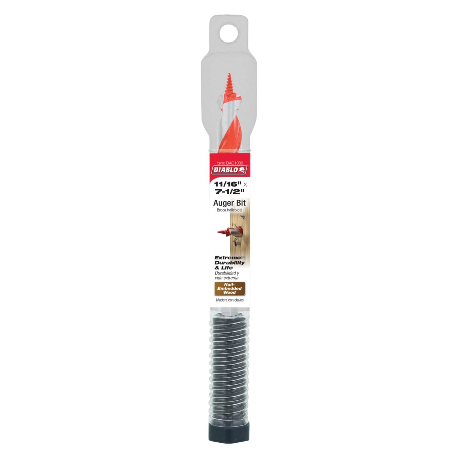 Diablo Dura-Tip 11/16 in. D X 7.5 in. L Auger Bit High Speed Steel - Image 2
