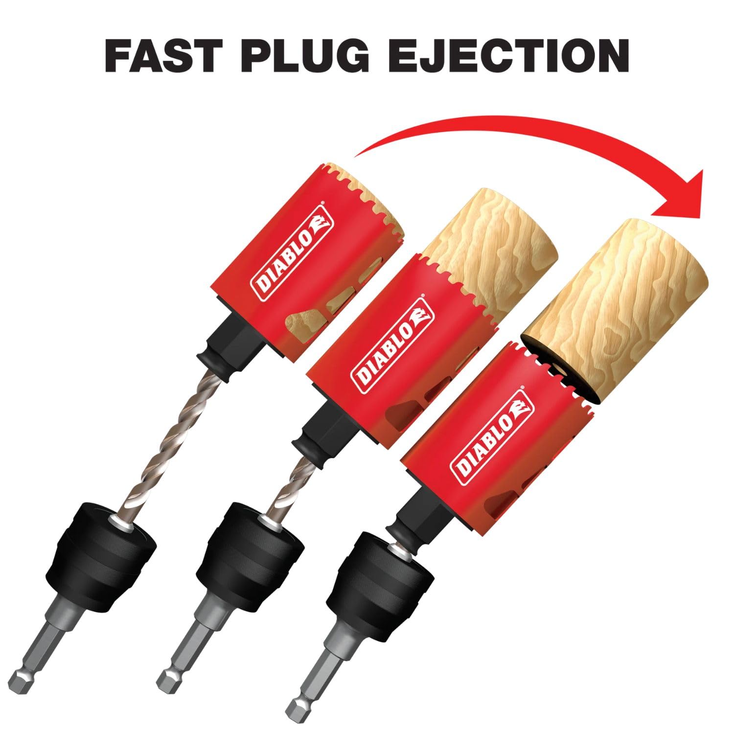Diablo Snap-Lock Plus 4 in. Bi-Metal 2-3/8 in. L Hole Saw Arbor Included - Image 3