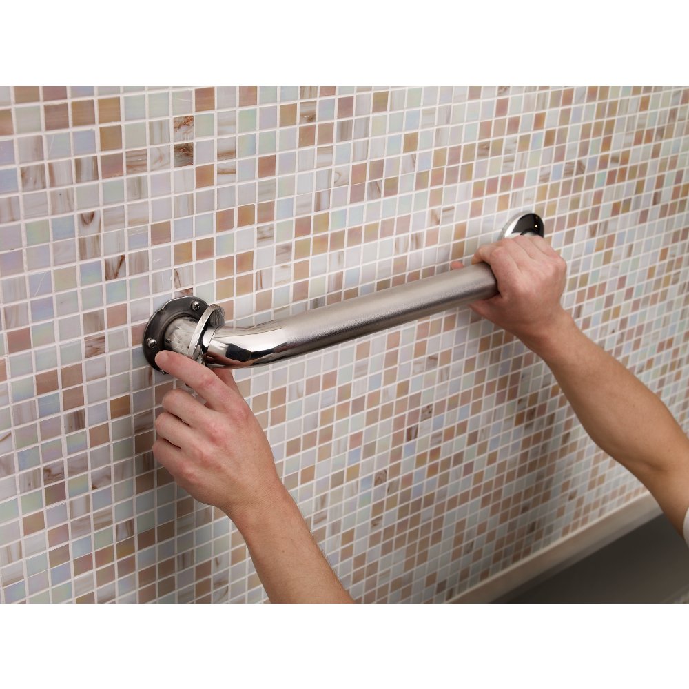 Delta 24 in. L ADA Compliant Peened Stainless Steel Grab B D5624PSar - Image 6