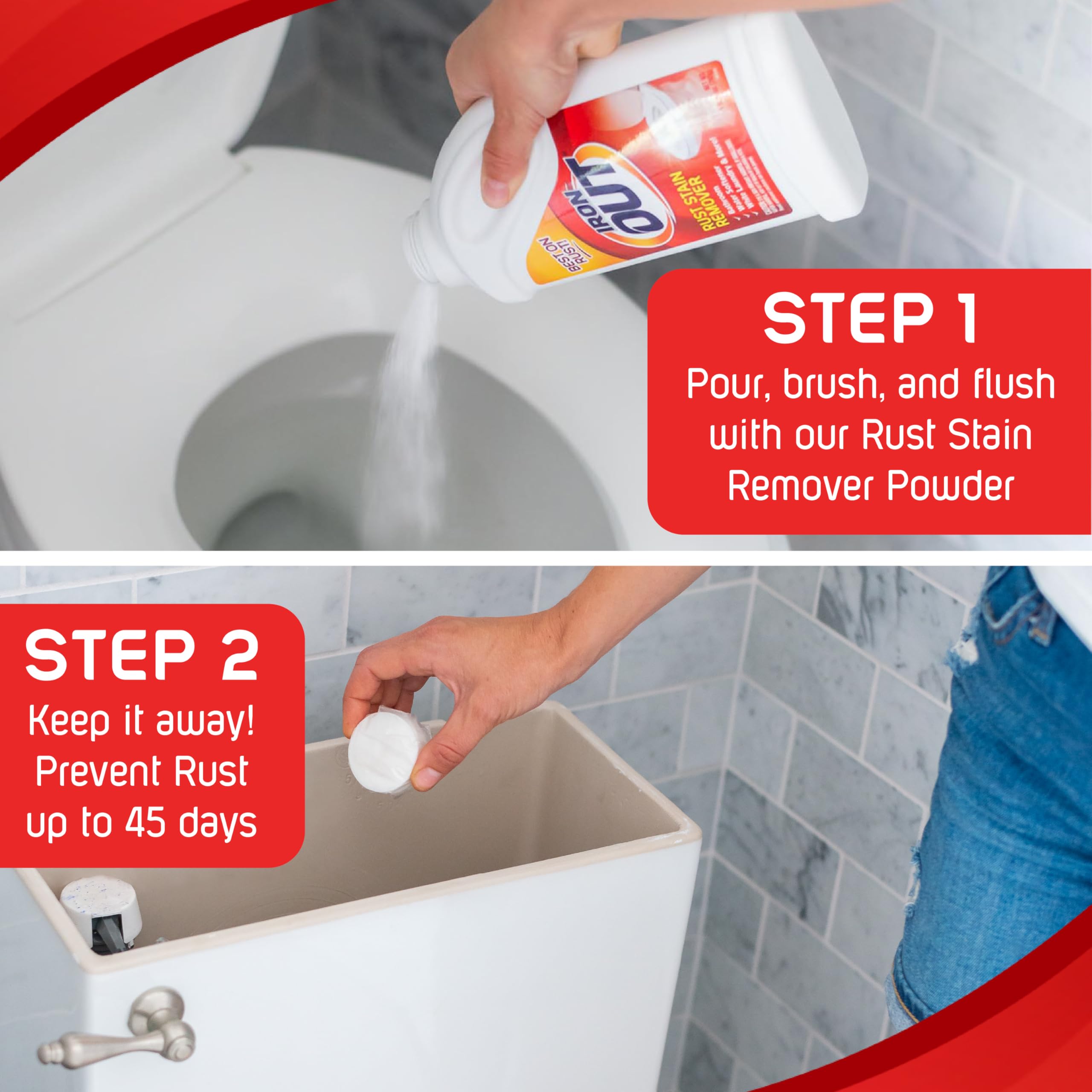 IronOut No Scent Toilet Bowl Cleaner 2.1 oz Powder - Image 4