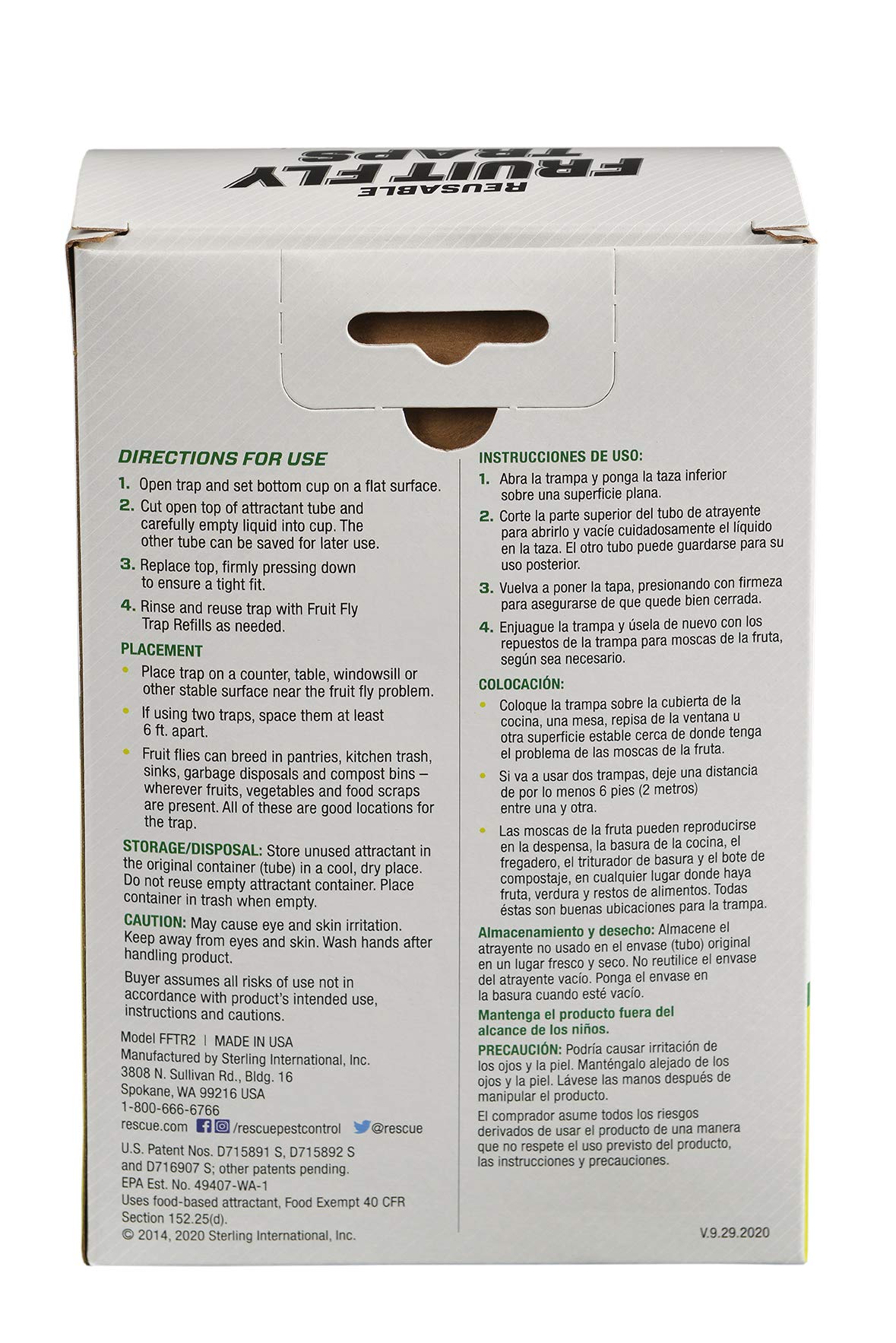 RESCUE! Fruit Fly Traps (2-Pack) – Reusable, Includes Liquid Bait Attractant - Image 3