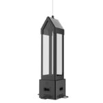 Nature’s Way Wild Bird 3.1 qt. cap. Metal Squirrel Shield Choice Lantern Bird Feeder 4 ports