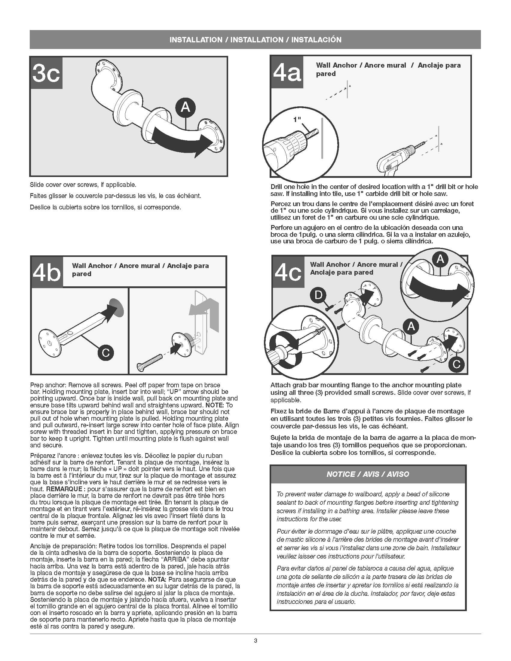 Delta 24 in. L ADA Compliant Peened Stainless Steel Grab B D5624PSar - Image 4