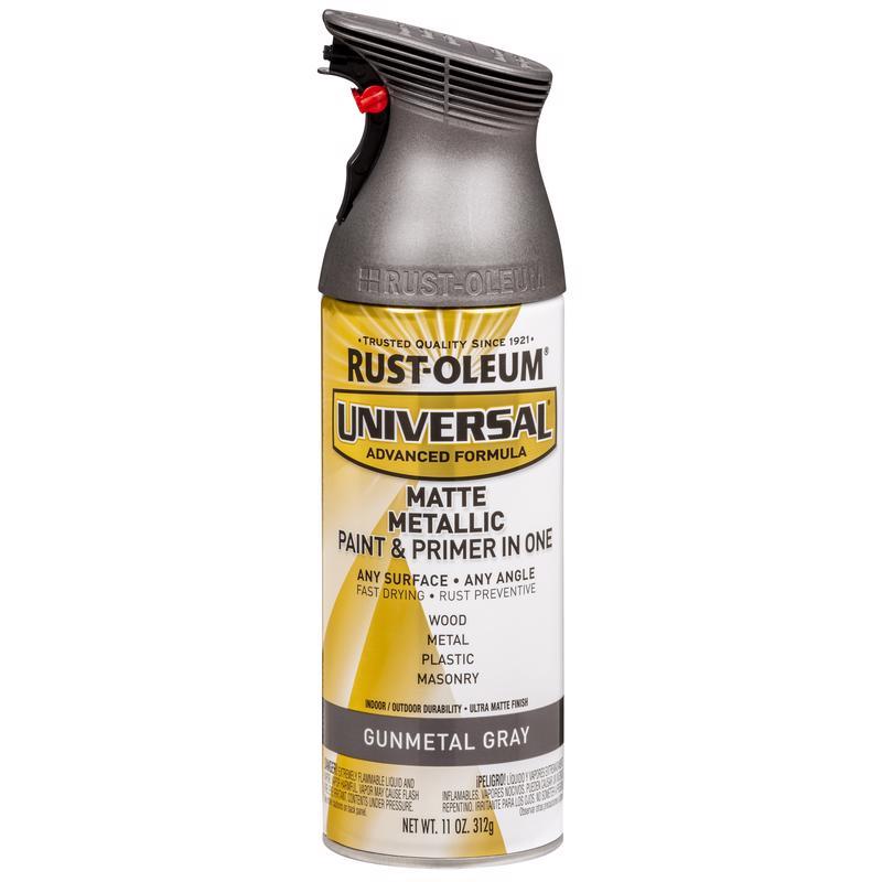 Rust-Oleum Universal Metallic Gunmetal Gray Paint+Primer Spray Paint 11 oz