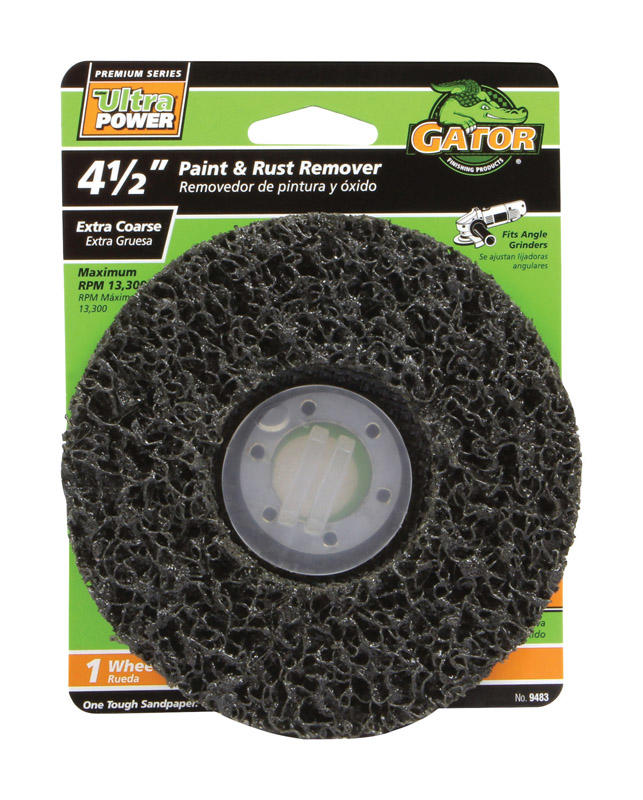 Gator 4.5 in. Silicon Carbide Center Mount Paint and Rust Remover Disc 60 Grit Coarse 1 pk