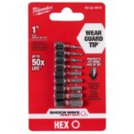 Milwaukee Shockwave Hex Assorted X 1 in. L Impact Insert Bit Set Steel 9 pc