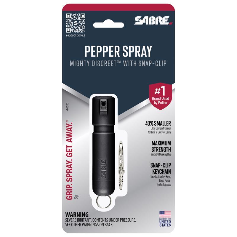 Sabre Mighty Discreet Black Plastic Pepper Spray