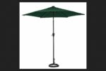 Living Accents 9 ft. Tiltable Hunter Green Solar Market Umbrella