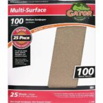 Gator 11 in. L X 9 in. W 100 Grit Aluminum Oxide All Purpose Sandpaper 25-Pack