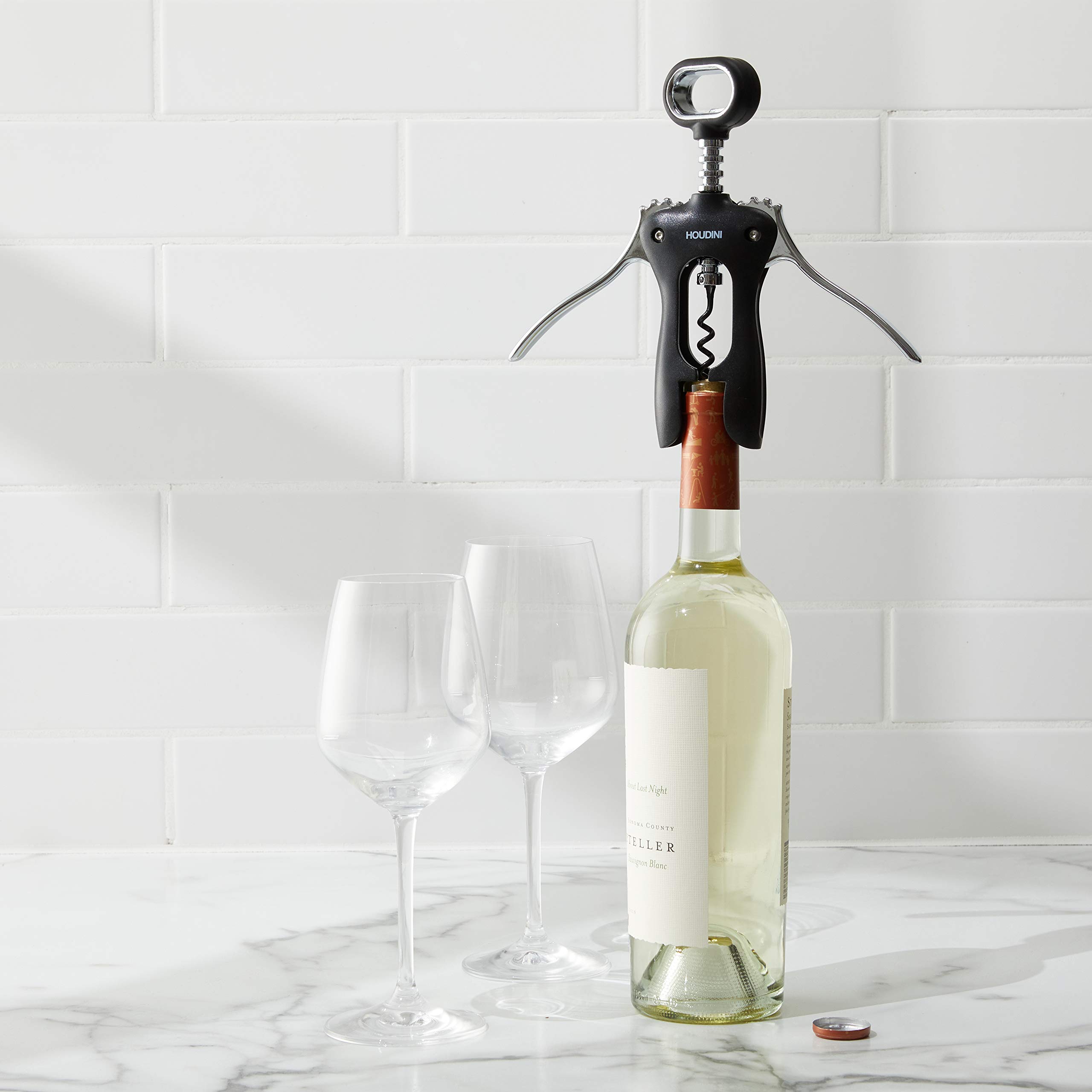 Houdini Black Stainless Steel Wing Corkscrew H1-012901T - Image 4