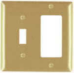 Pass & Seymour Gray 2 gang Brass Decorator/Toggle Wall Plate 1 pk