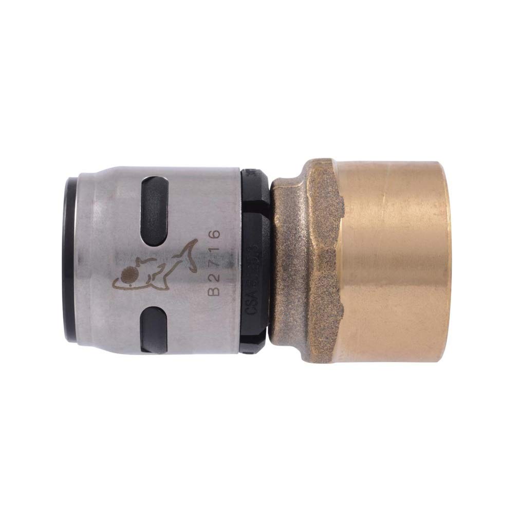 SharkBite EvoPEX 3/4 in. FPT X 3/4 in. D Push Brass/Plastic Female Connector