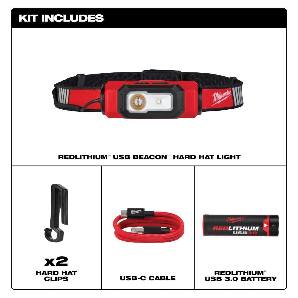 Milwaukee 600 lm Black/Red LED Rechargeable Head Lamp 2116-21 - Image 7