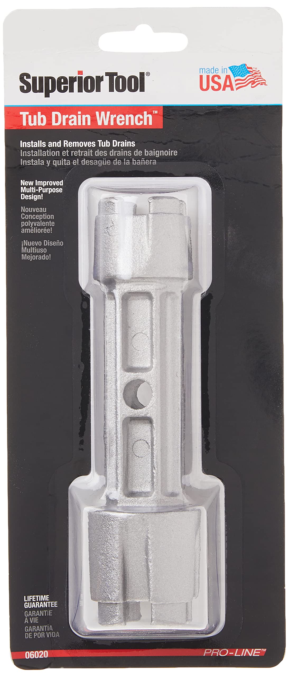 Superior Tool Tub Drain Wrench (Dumbell Wrench) Dual Ended Drain 06020 - Image 5