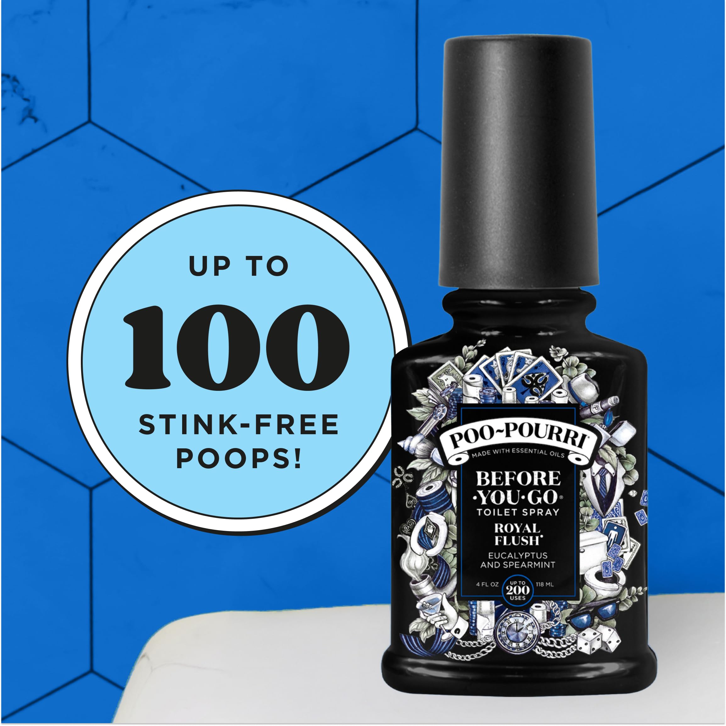 Poo-Pourri Royal Flush Eucalyptus and Spearmint Scent Odor Control Spray 2 oz - Image 5