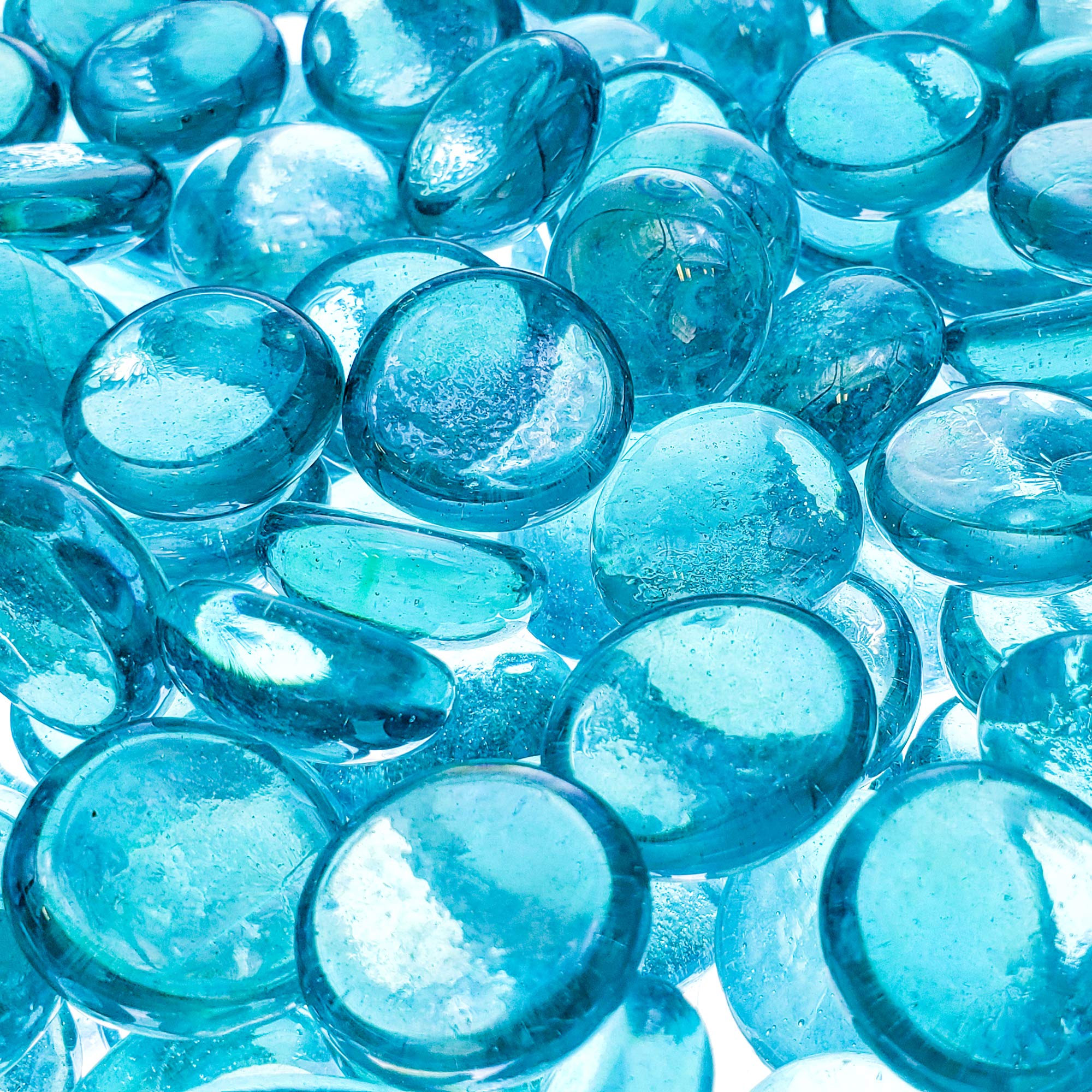 Bond Bodega Blue Gloss Glass Fire Pit Lava Glass 67982 - Image 4