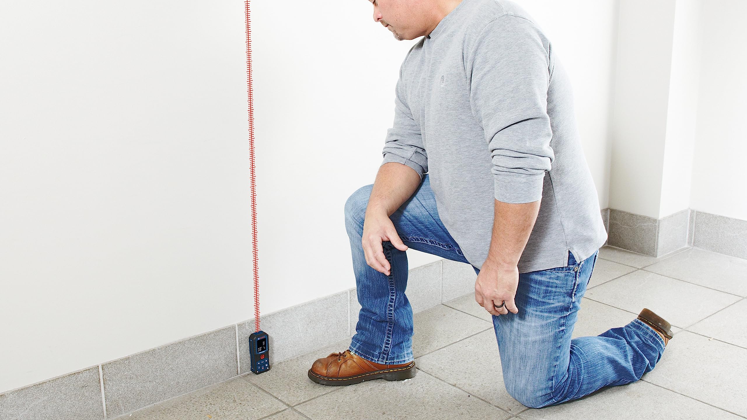 Bosch BLAZE 2.1 in. L X 1.2 in. W Laser Measure 165 ft. Black/Blue GLM165-22 - Image 8